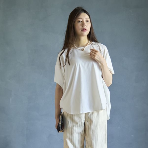 Kilka/二の腕をカバーするすっきり見えプルオーバー